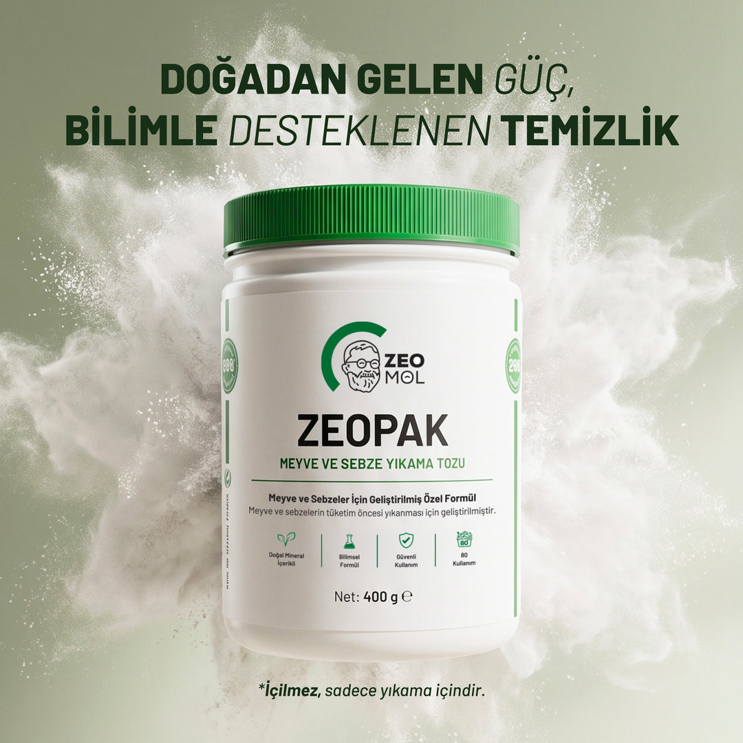 ZEOPAK Meyve Sebze Yıkama Tozu | Pestisit Kalıntısı Azaltmaya Yardımcı
